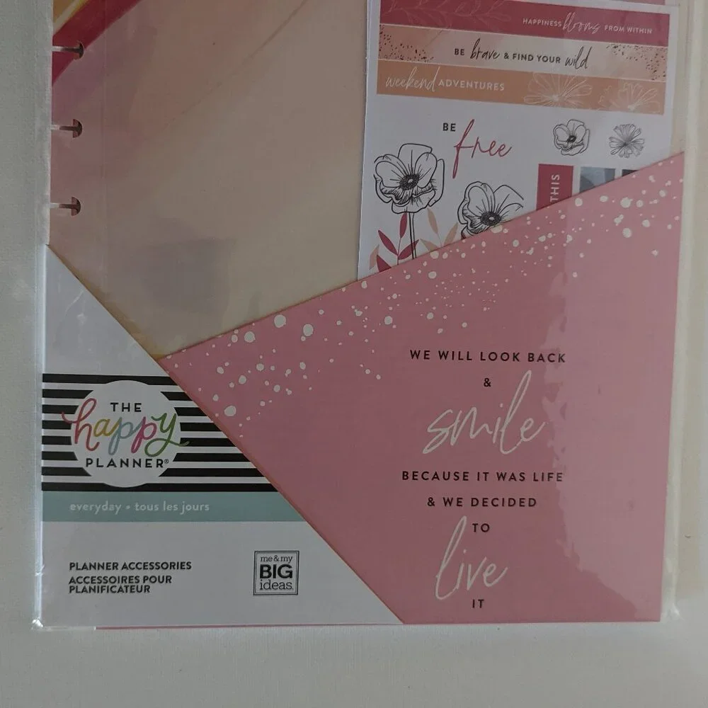 NWT 83 pc Happy Planner Big Everyday Accessories Pack Stickers Floral Summer NIP